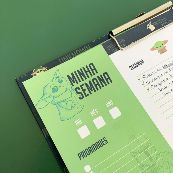 Planner Semanal Baby Yoda