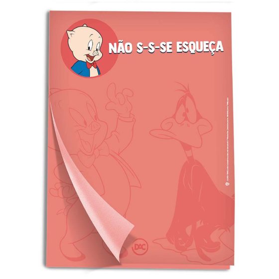 Bloco de Anotações | Bloquinho para anotações Looney Tunes | Papelaria DAC |