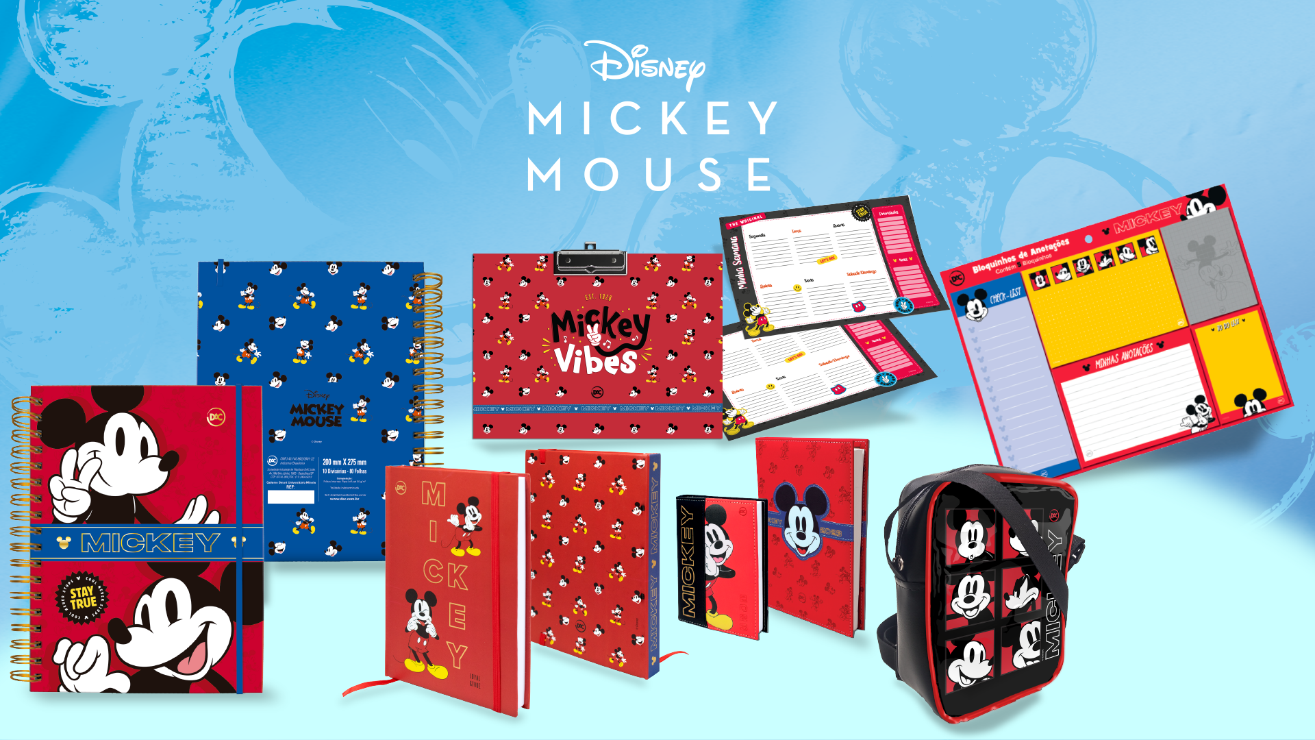 Mickey, caderno smart, dac, papelaria