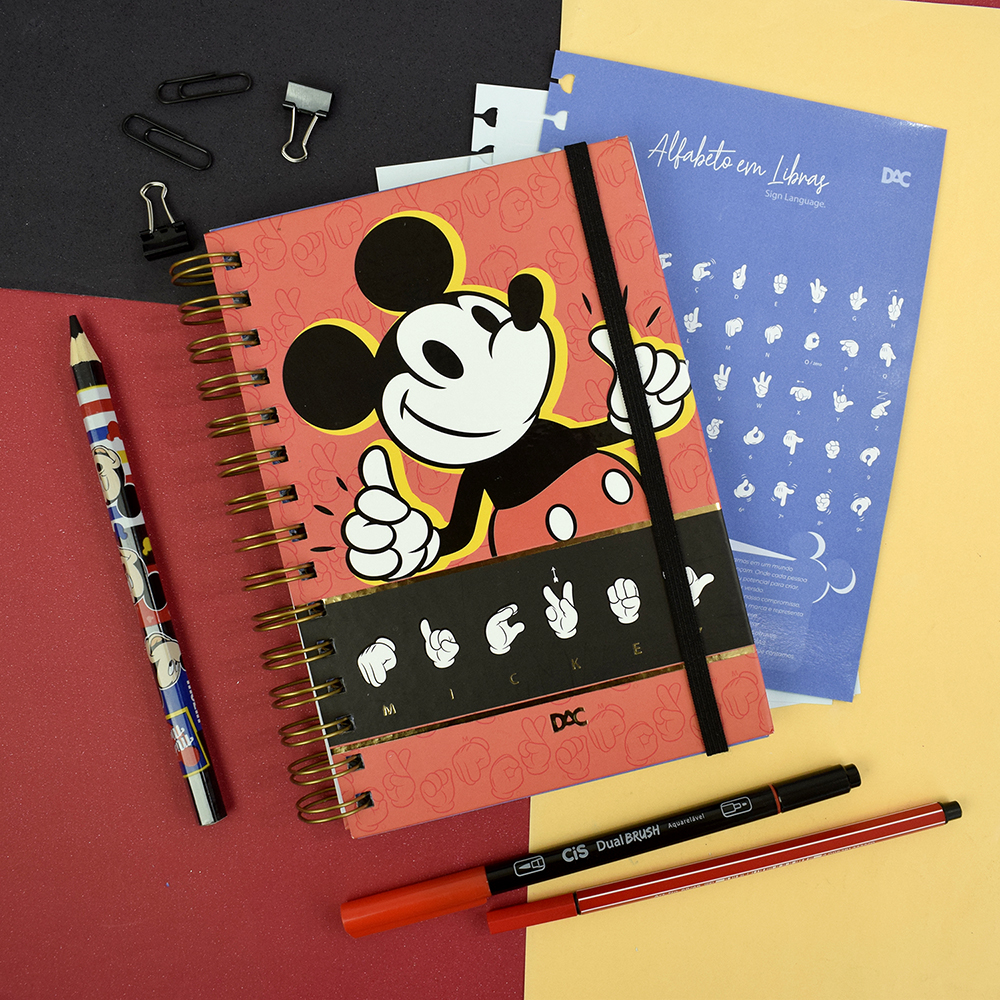 4194 = Caderno Smart Mini Mickey LIBRAS coleção especial_Ambientado