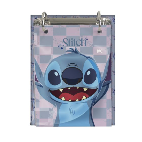 4221 - Mini Ficheiro com capa em PVC Cristal Stitch Disney - Frente