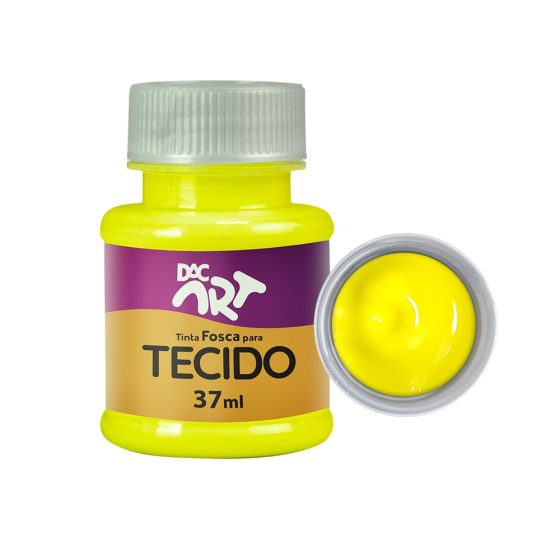 Tinta Fosca para Tecido DAC Art - Amarelo Limão 37ml - 22001-14 - Image 3