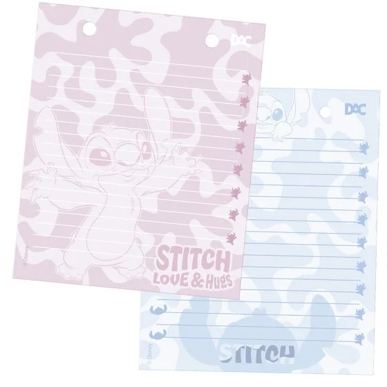 Refil de folhas DAC para mini ficheiro vertical - com 80 folhas decoradas 90g - Disney Stitch - 4600RE