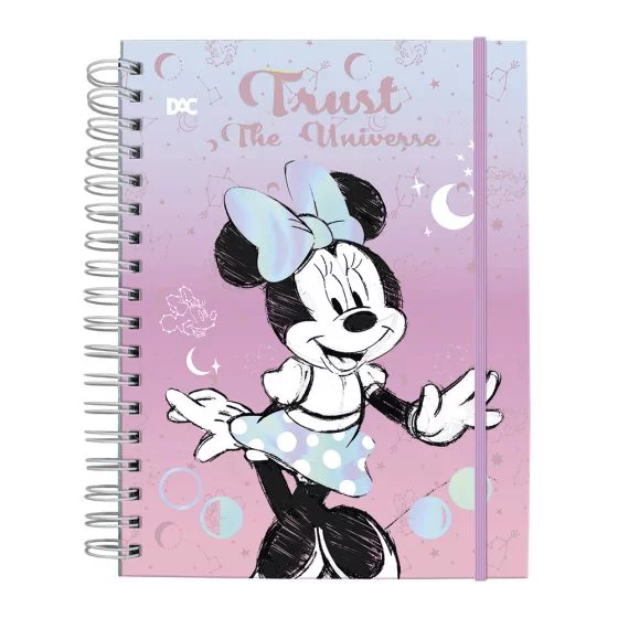 Caderno DAC Smart Colegial - com 80 folhas reposicionáveis 90g - Disney Minnie - 4648