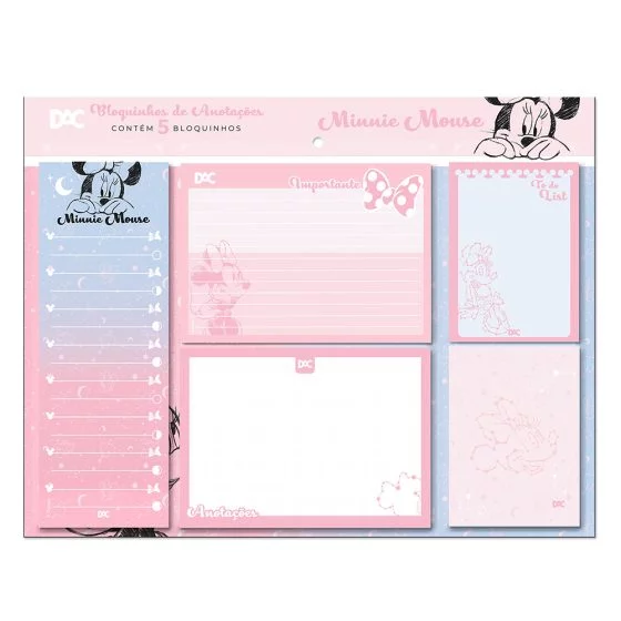 Blocos destacáveis DAC - Kit com 5 blocos - Disney Minnie - 4651