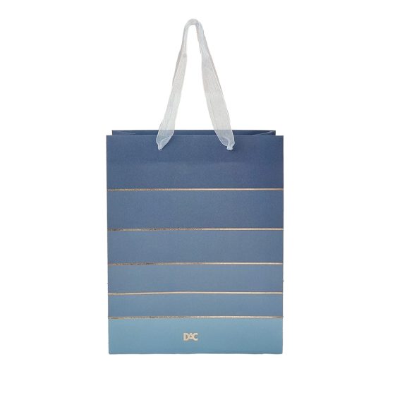 SACOLA DAC TAMANHO M PARA PRESENTE LISTRA AZUL - 4871