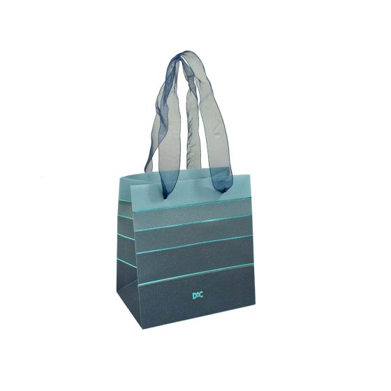 SACOLA DAC TAMANHO P PARA PRESENTE LISTRA AZUL - 4872