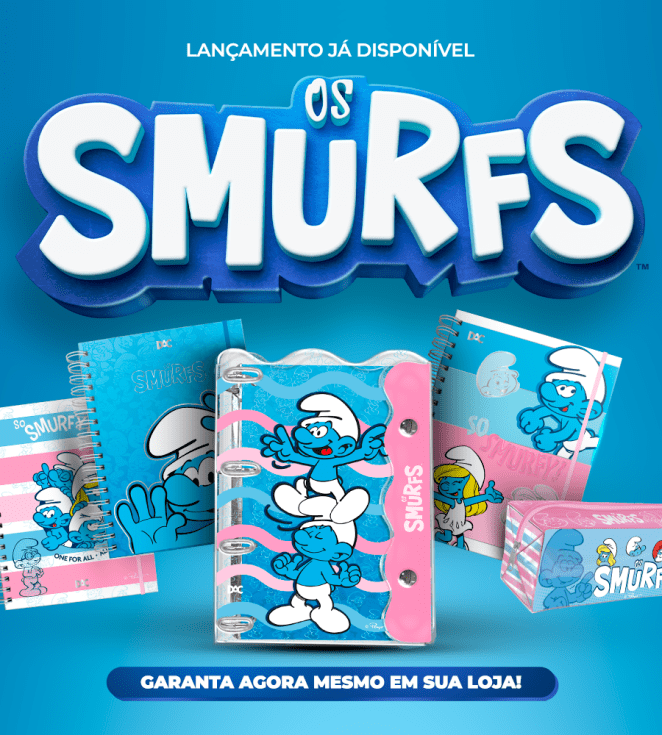 Nova Coleção Licenciada DAC: Os Smurfs – Papelaria Fofa, Criativa e nostálgica.