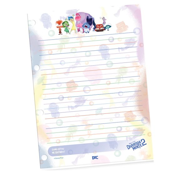 Refil de Folhas para Fichário Universitário DivertidaMente - 5268RE