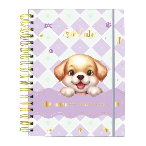 Caderno DAC Smart estampado com ilustração de cachorrinho