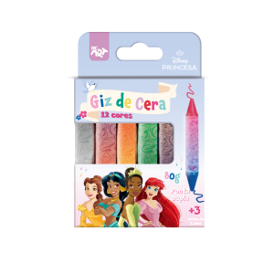4745 - GIZ DE CERA PONTA DUPLA Princesas Frente